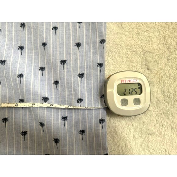 U.S. POLO ASSN. Mens Polo Shirt size Medium Blue with White stripes & Palm Trees - Picture 8 of 11